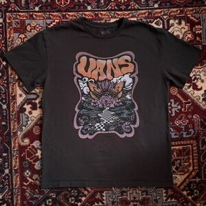 Vans Black T-Shirt with Orange and Purple Graphic
